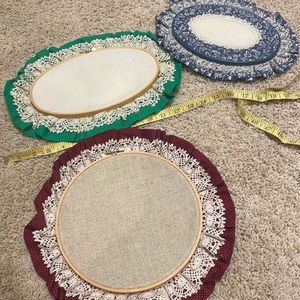 Cross stitch project ready hoops